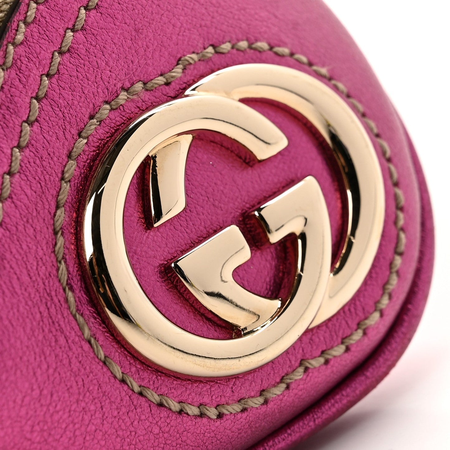 Metallic Calfskin Monogram Medium New Britt Hobo  Pink