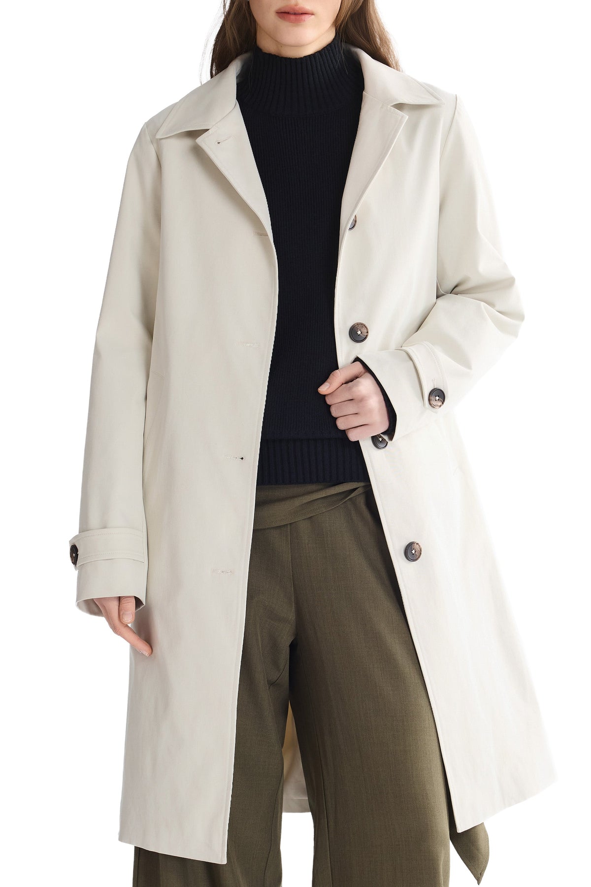 Single-Breasted Trench Coat