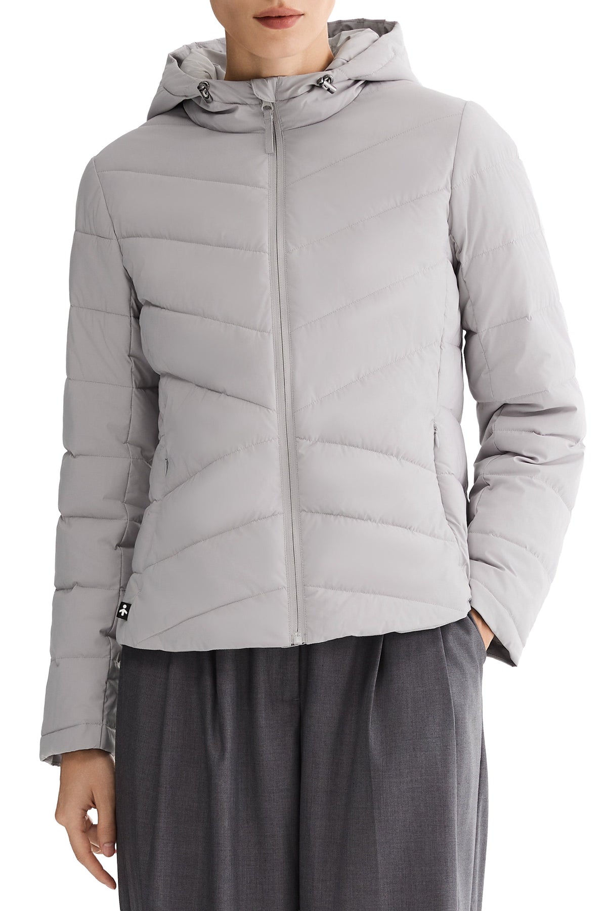 Flattering Quilted Puffer Lightweight Jacket with Hood
