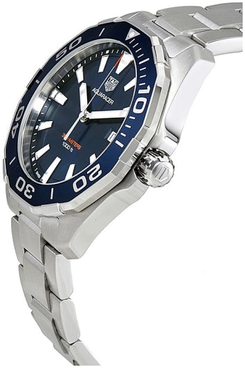 Tag Heuer Aquaracer Blue Dial Silver Steel Strap Watch for Men - WAY101C.BA0746