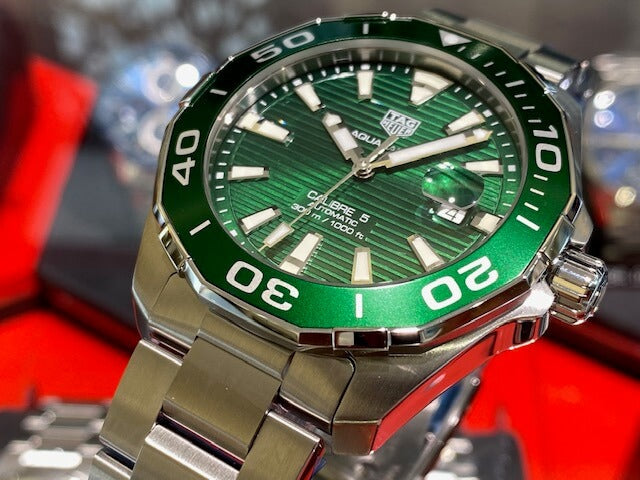 Tag Heuer Aquaracer Green Dial Watch for Men - WAY201S.BA0927