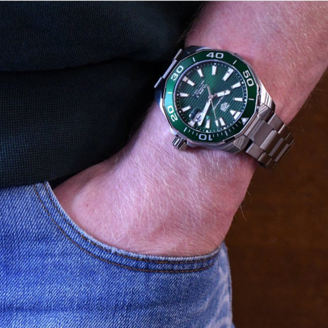 Tag Heuer Aquaracer Green Dial Watch for Men - WAY201S.BA0927