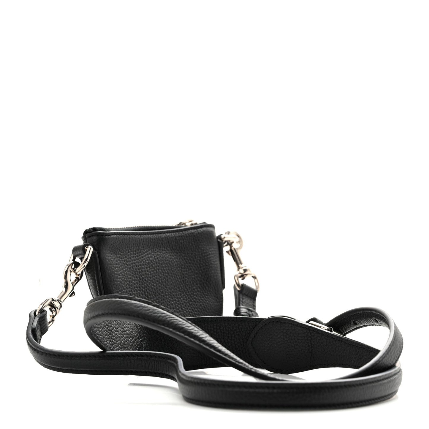 Pebbled Calfskin Mini B Shoudler Bag Black