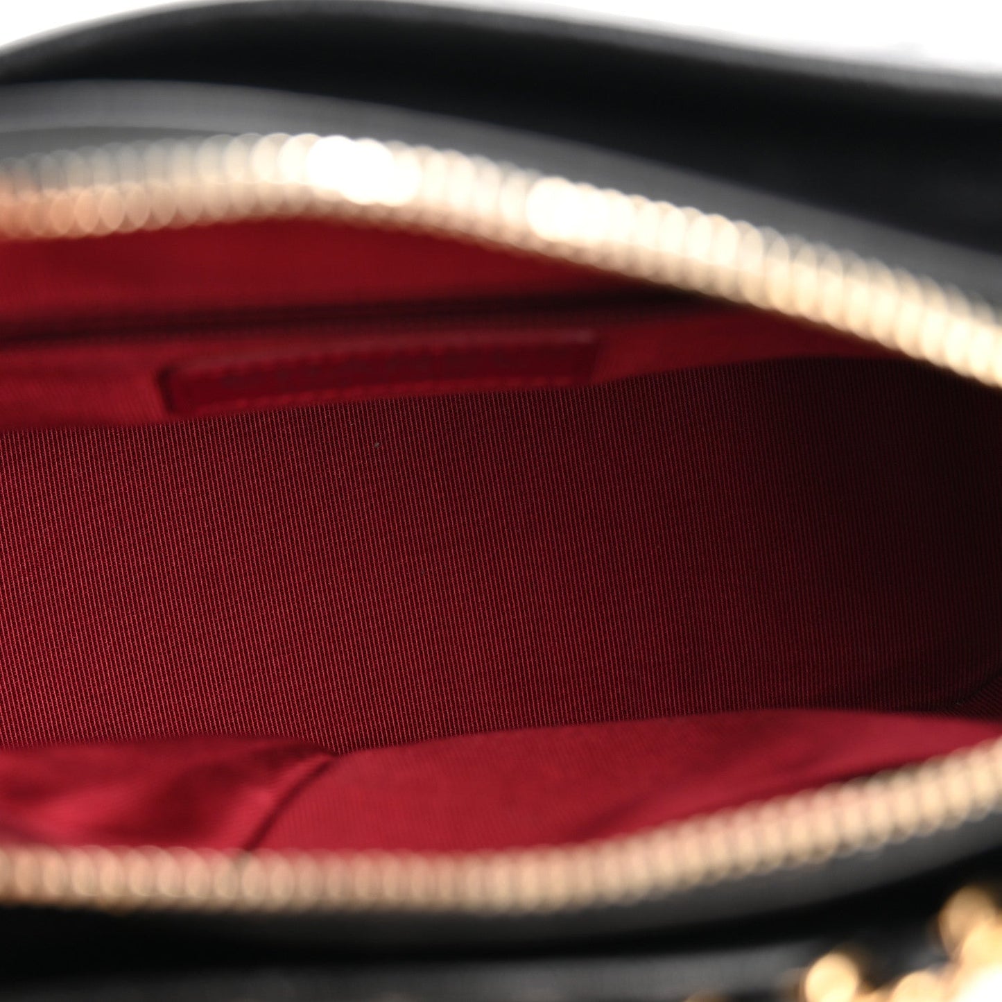 Aged Calfskin Quilted Small Gabrielle Hobo Black
