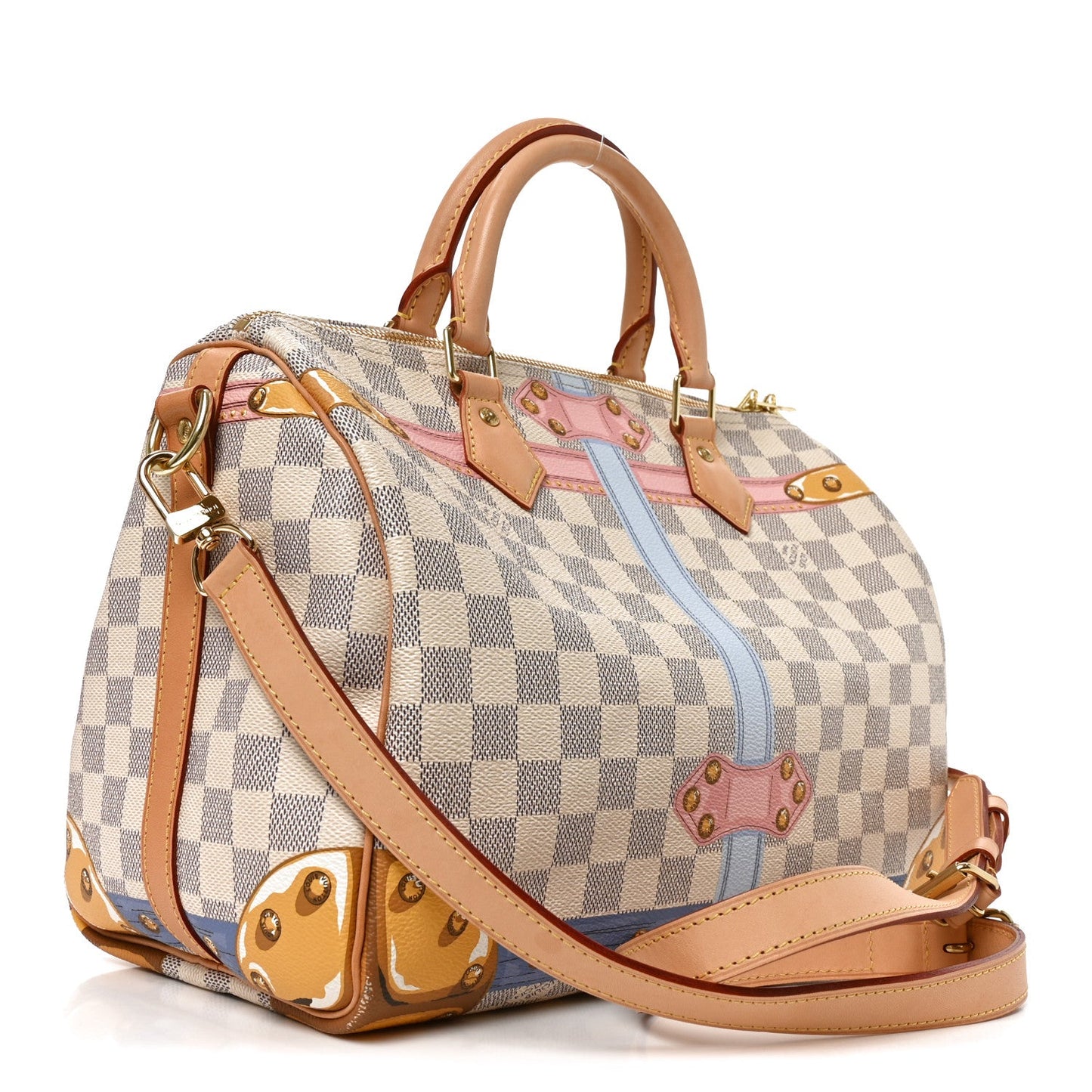 Damier Azur Summer Trunks Speedy Bandouliere 30