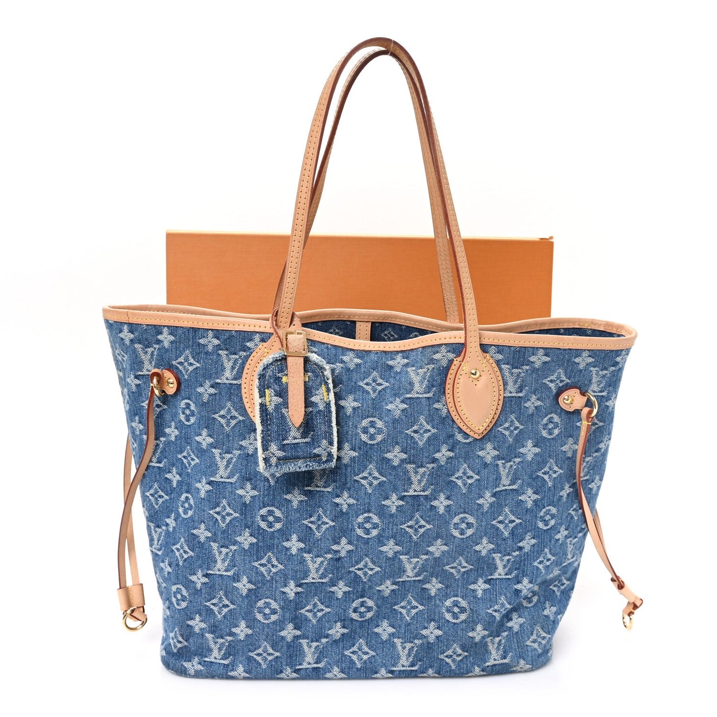 Monogram Denim Neo Neverfull MM Blue