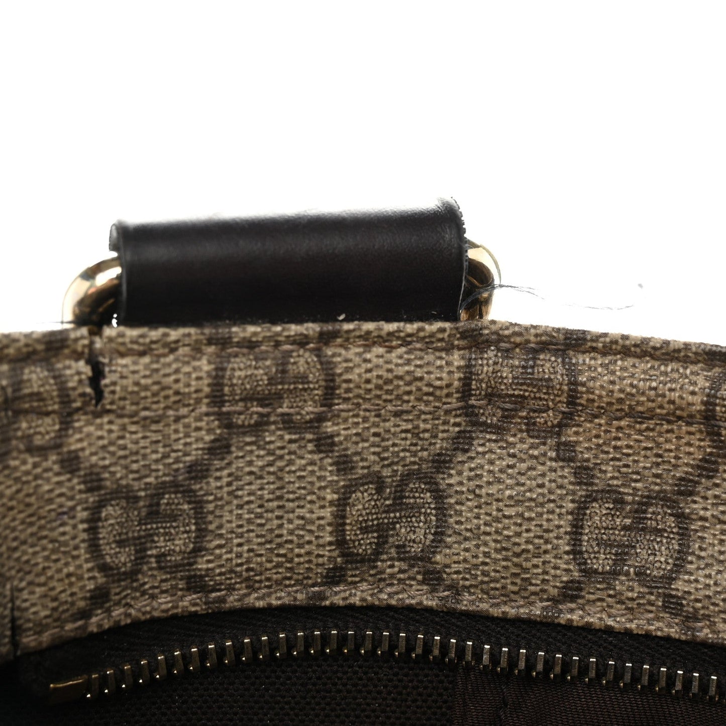 GG Supreme Monogram Medium Flat Messenger Bag Dark Brown