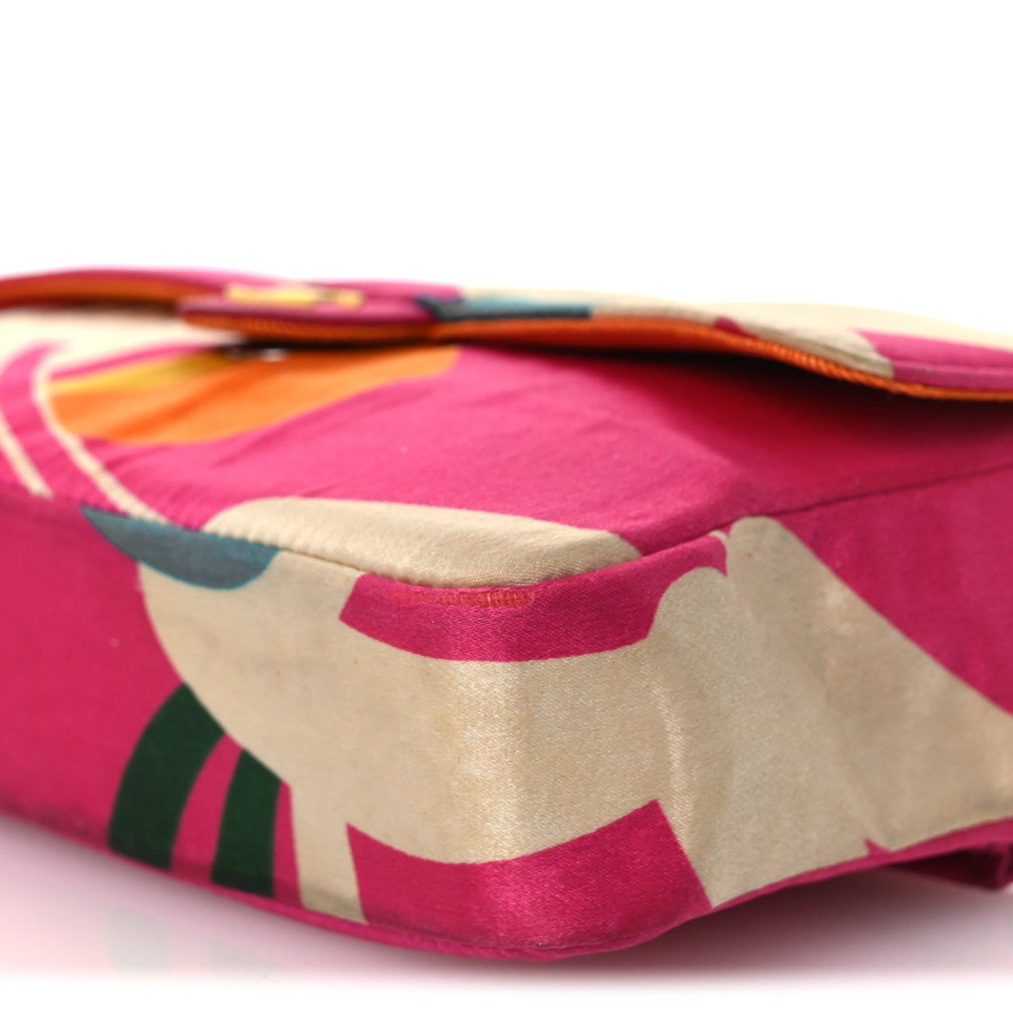 Satin Mini Convertible Flap Pink Multicolor