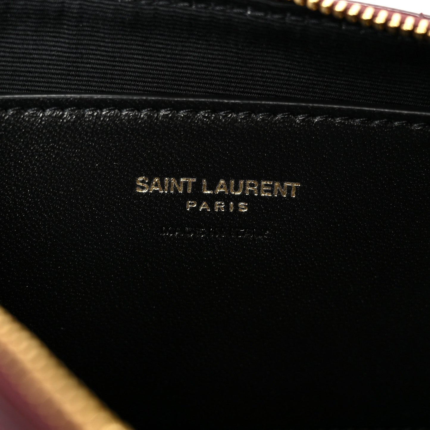 Patent Calfskin Carre Quilted Cassandre Pouch On Chain Purple
