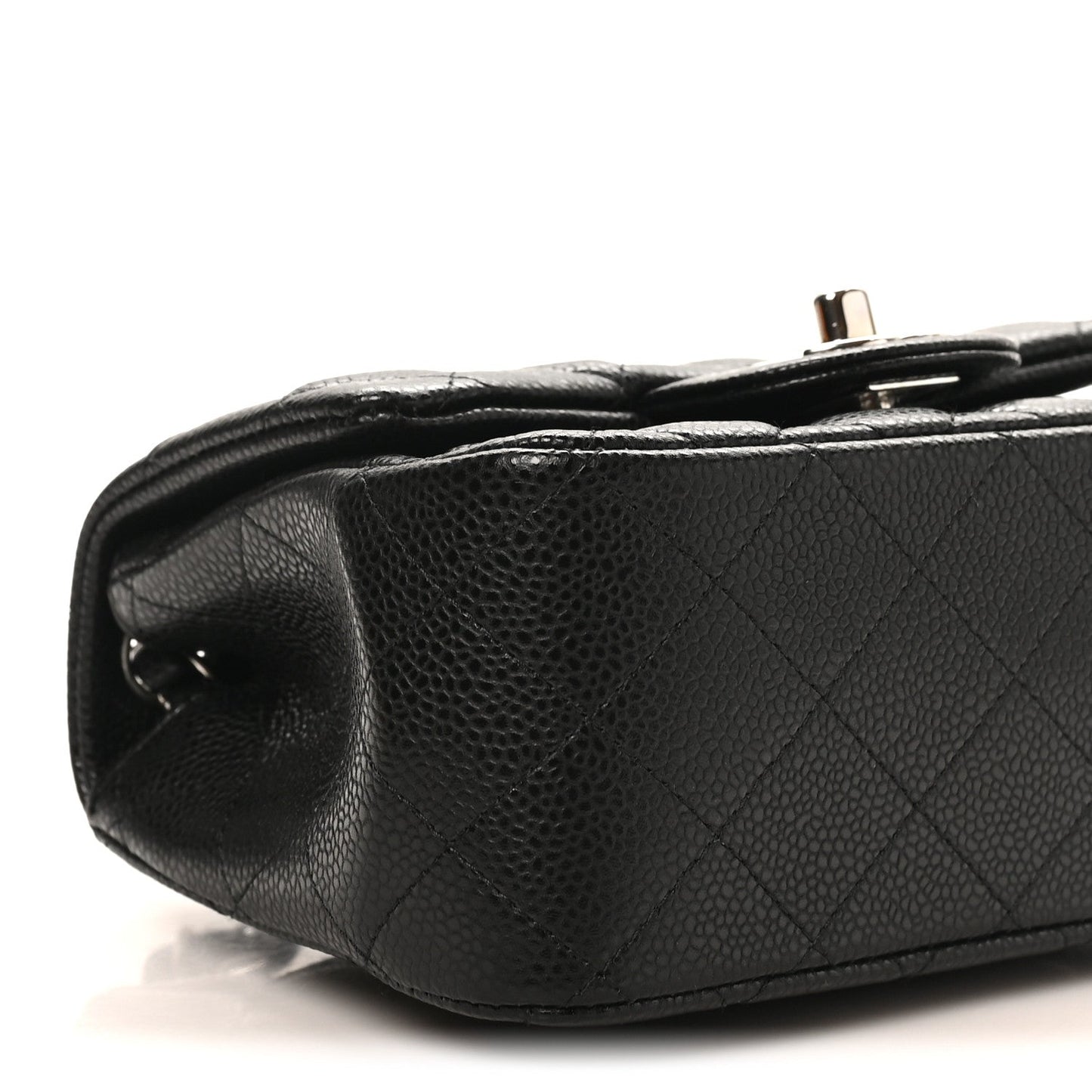 Caviar Quilted Mini Square Flap Black