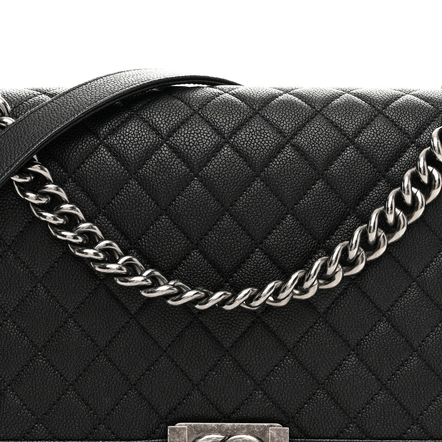 Caviar Quilted New Medium Boy Flap Black