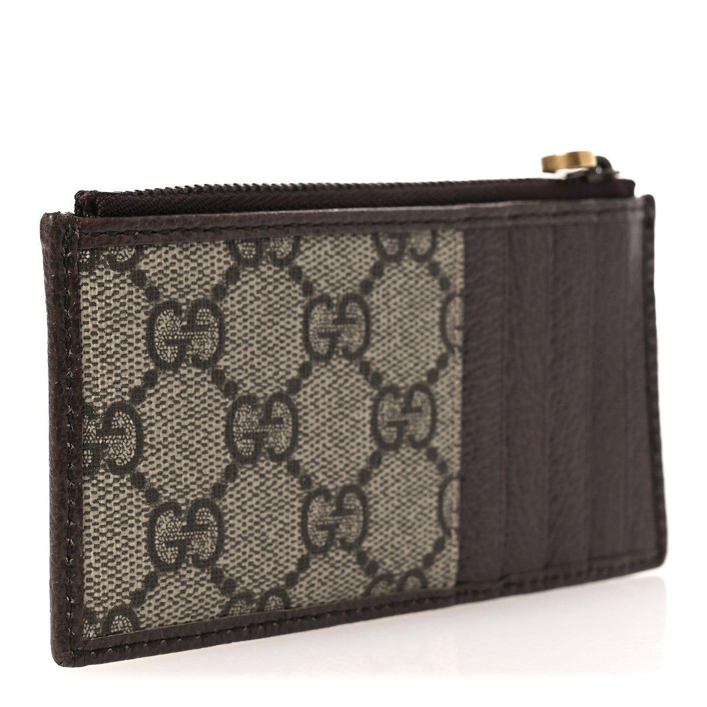 GG Supreme Monogram Web Ophidia Coin Case Brown