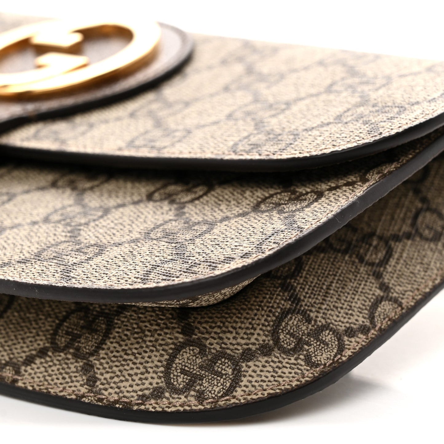 GG Supreme Monogram Textured Dollar Calfskin Blondie Belt Bag Beige Ebony New Acero