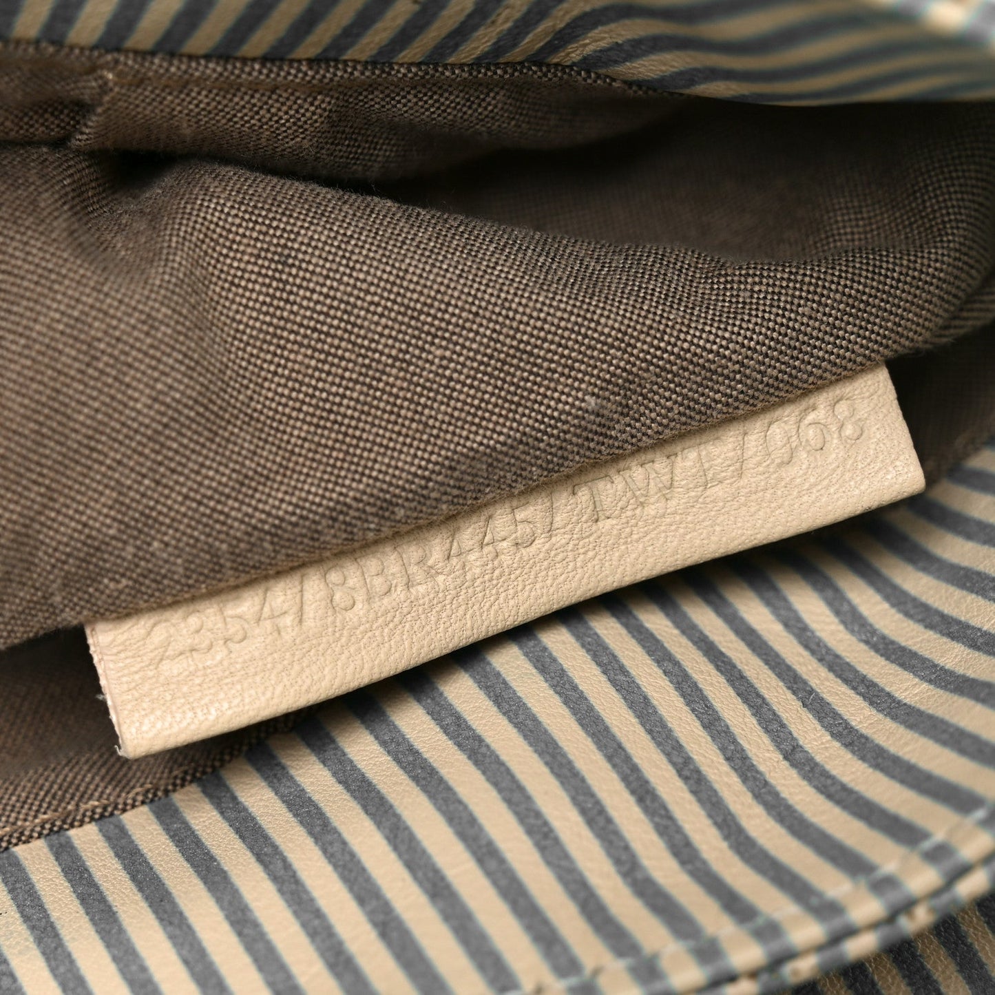 Vitello Perforated FF Striped Small Chef Bag Blue White