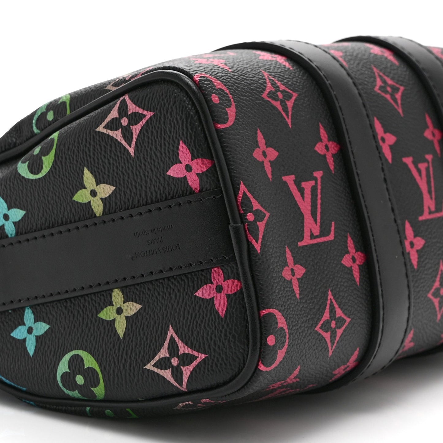 Monogram Iridescent Keepall Bandouliere 25 Black