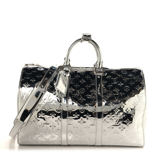 Monogram Mirror Keepall Bandouliere 45 Silver