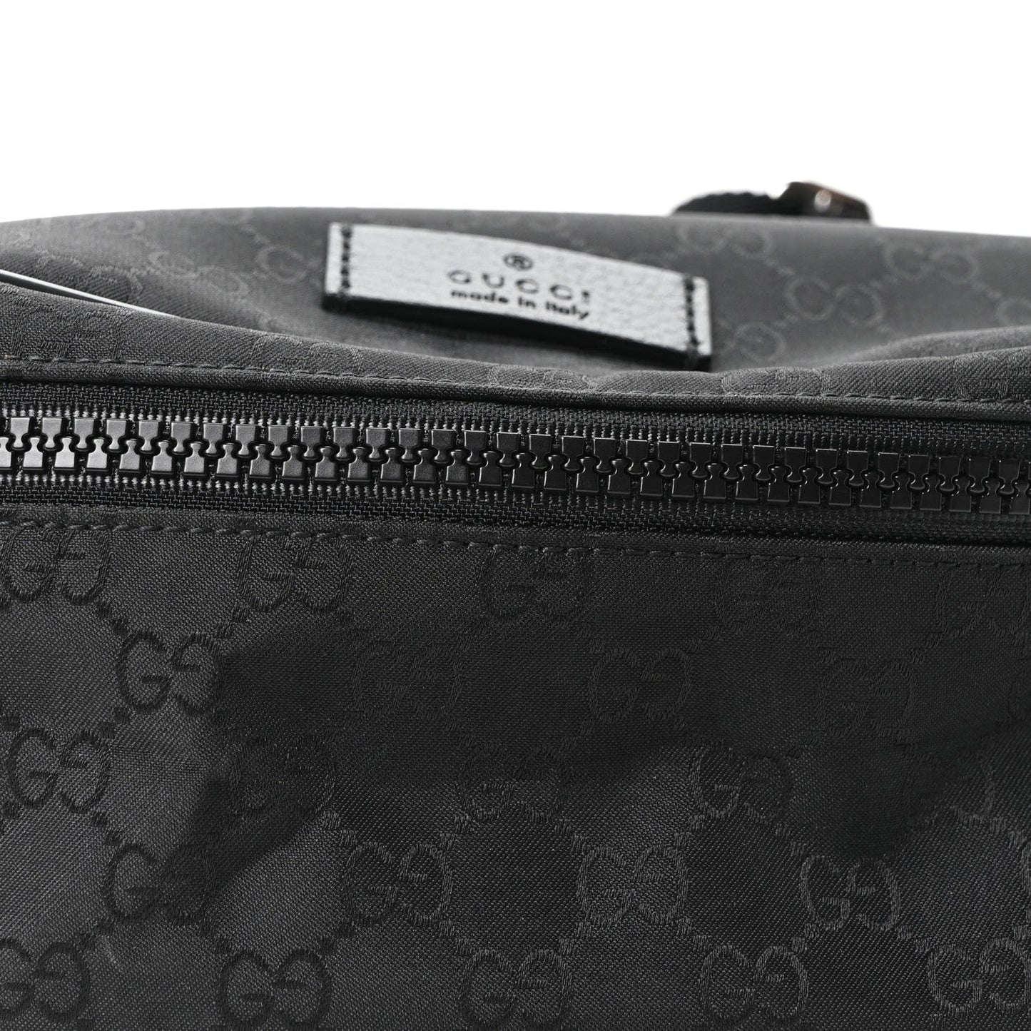 Nylon Monogram Fanny Pack Belt Bag Black