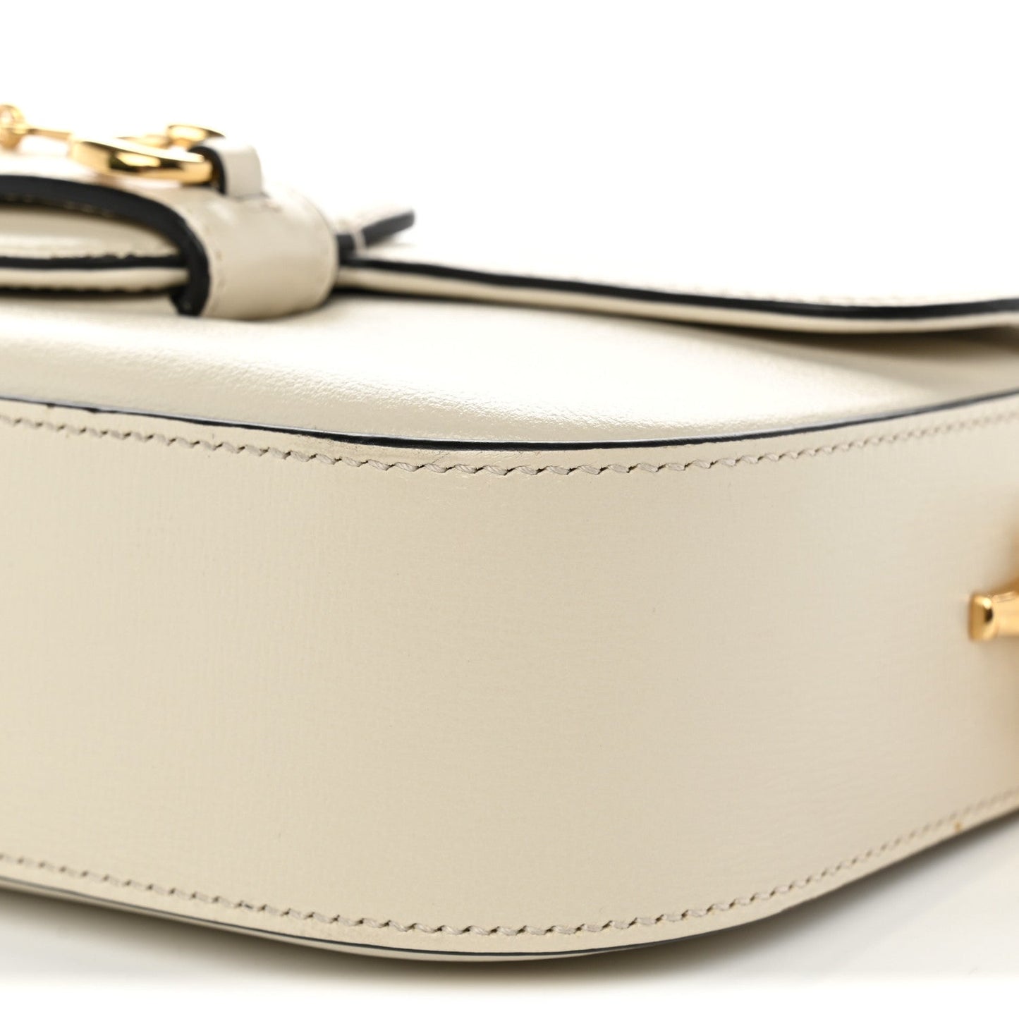 Azalea Calfskin Small Horsebit 1955 Chain Shoulder Bag Mystic White