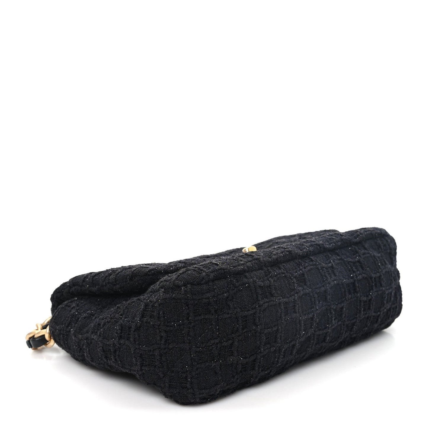 Tweed Quilted Medium Chanel 19 Flap Black Black