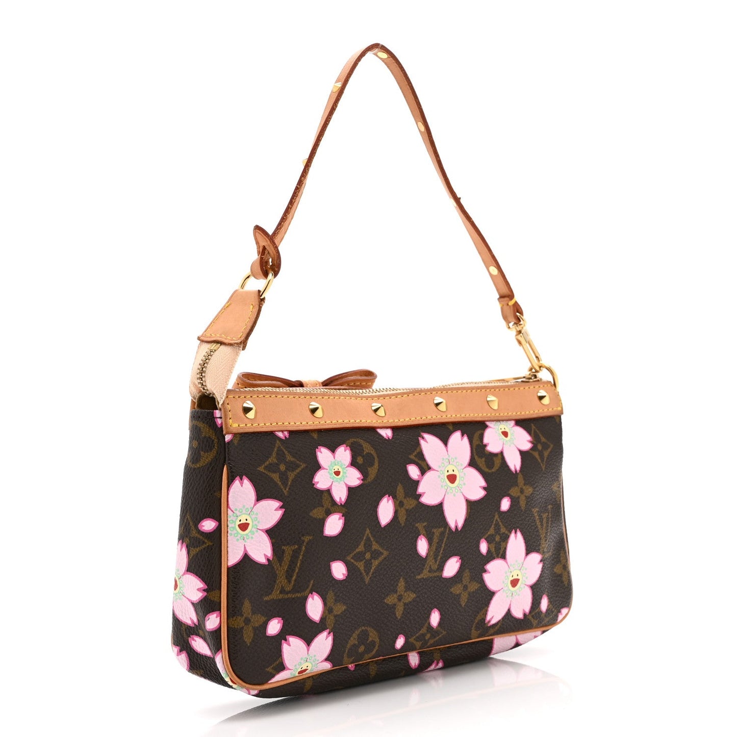 Monogram Cherry Blossom Pochette Accessories Brown