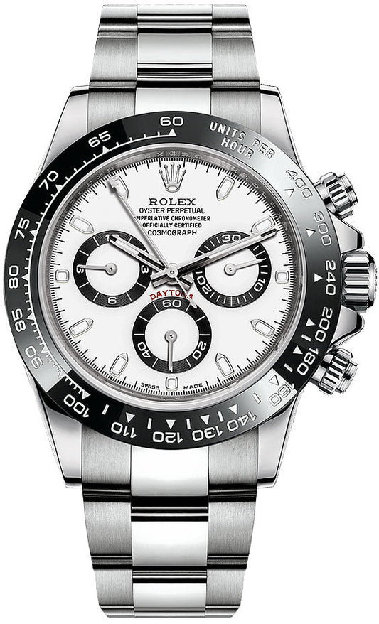 Rolex Cosmograph Daytona White Dial Men's Panda Watch 116500LN-0001