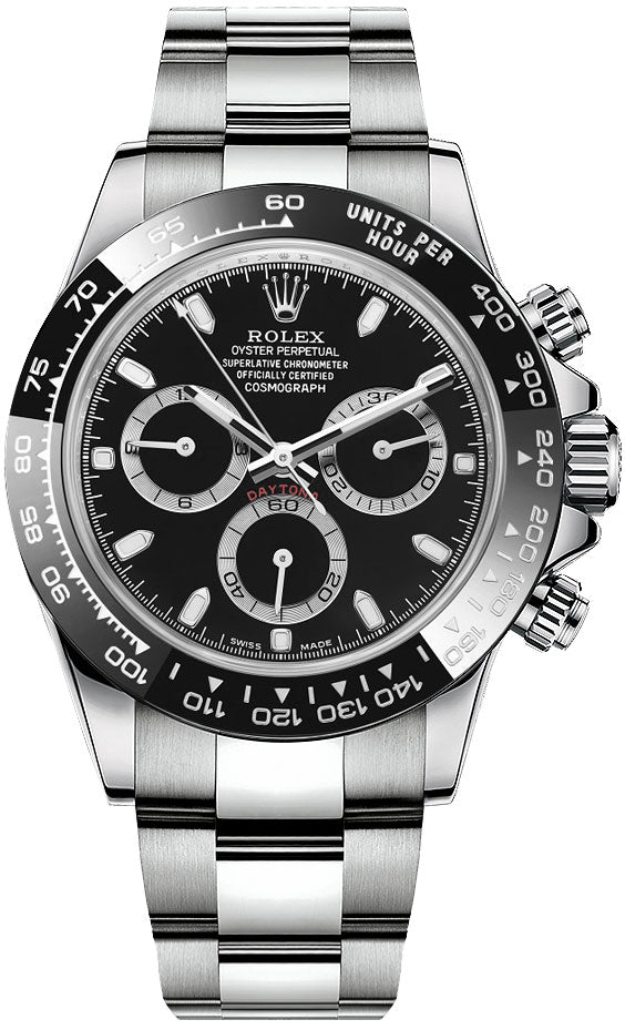 Rolex Cosmograph Daytona Oystersteel Black Dial Men's Watch 116500LN-0002