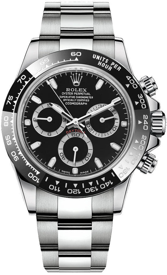 Rolex Cosmograph Daytona Men's Black Dial Oystersteel Watch 116500LN-0002