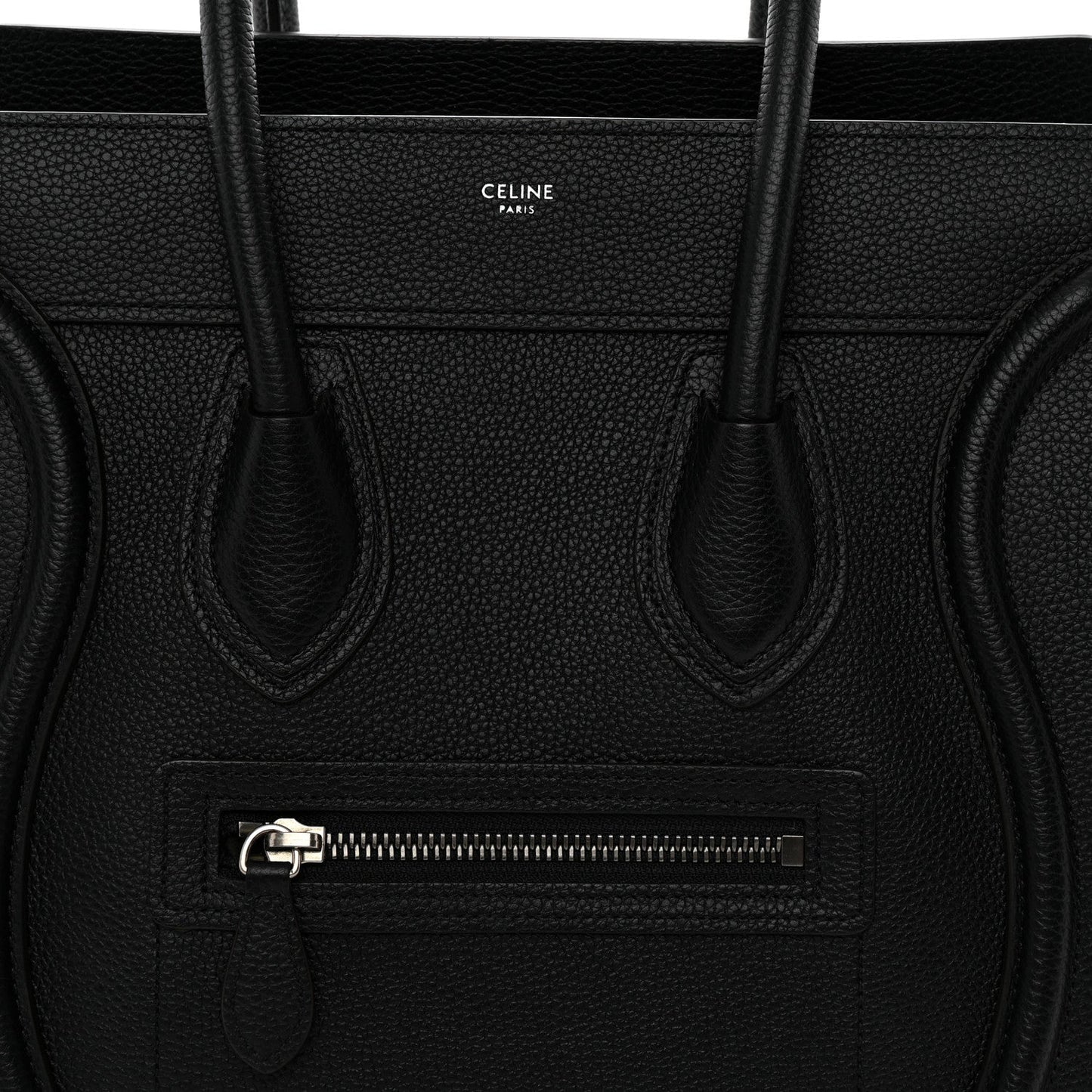 Drummed Calfskin Micro Luggage Black