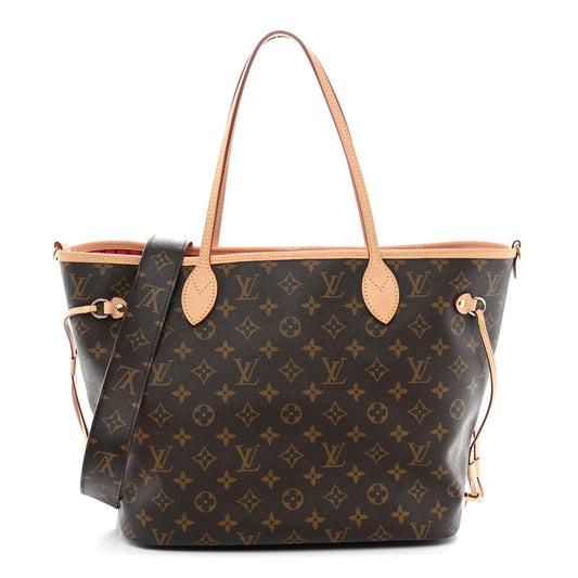 Monogram Inside Out Neverfull Bandouliere MM Rose Pondichery