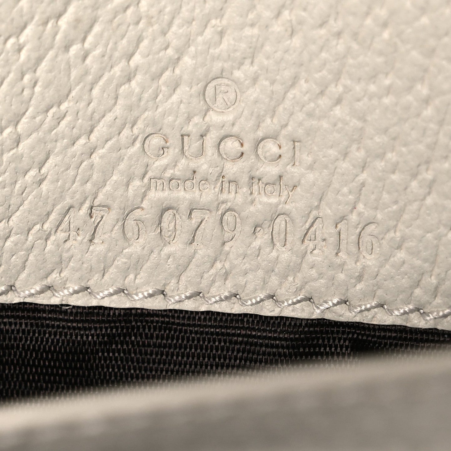 GG Supreme Monogram Web Queen Margaret Chain Wallet White