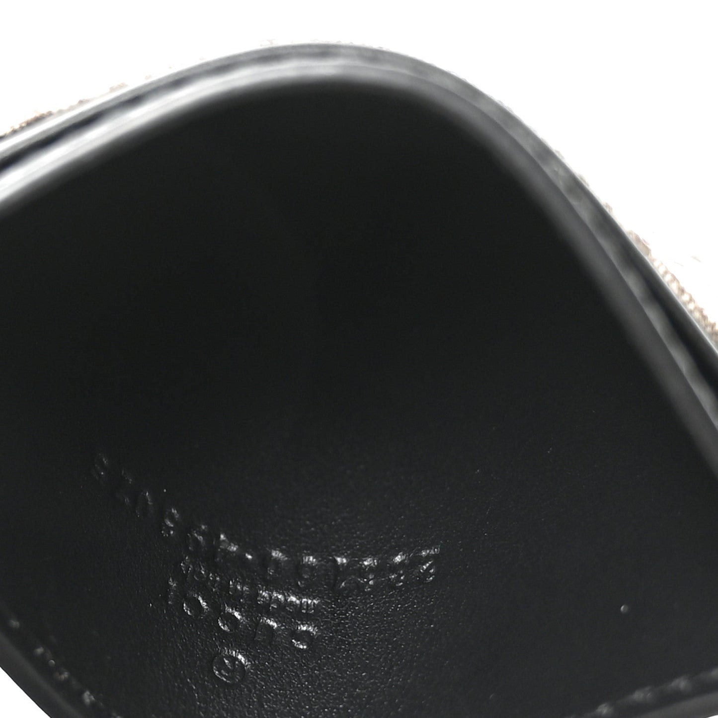 GG Supreme Monogram Calfskin Card Holder Beige Black
