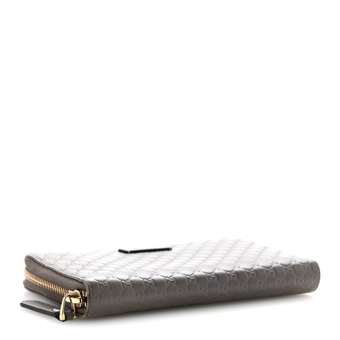 Microguccissima Zip Around Wallet Grey