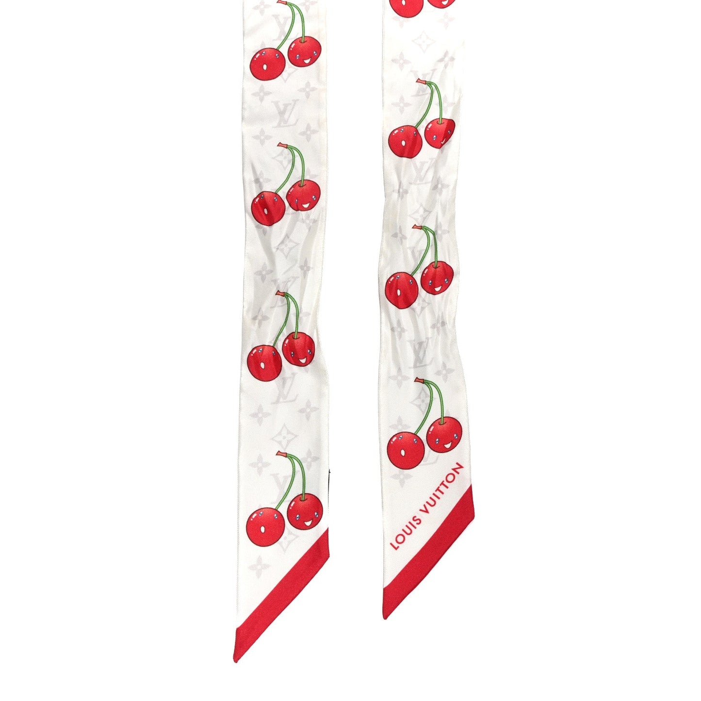 LV X TM Silk Monogram Cerises Bandeau White