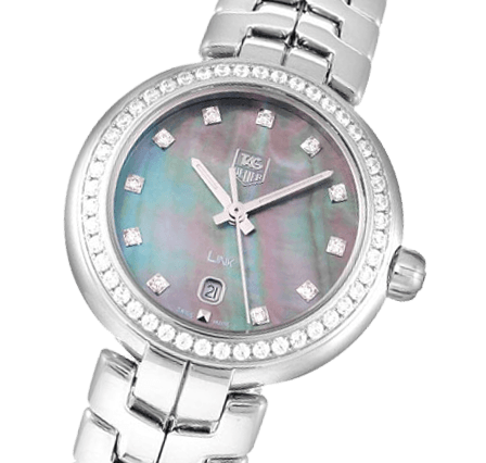 Tag Heuer Link Trilogy Cameron Diaz Diamonds Mother of Pearl Dial Silver Steel Strap Watch for Women - WAT1419.BA0954