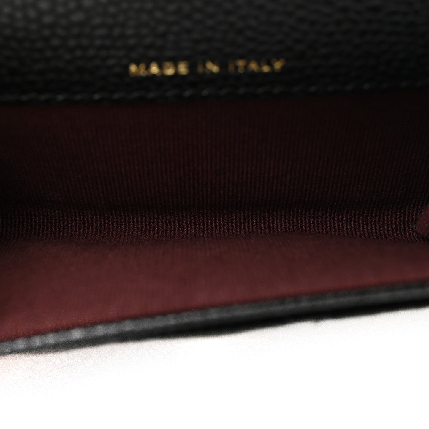 Caviar Quilted Flap Card Holder Wallet Black