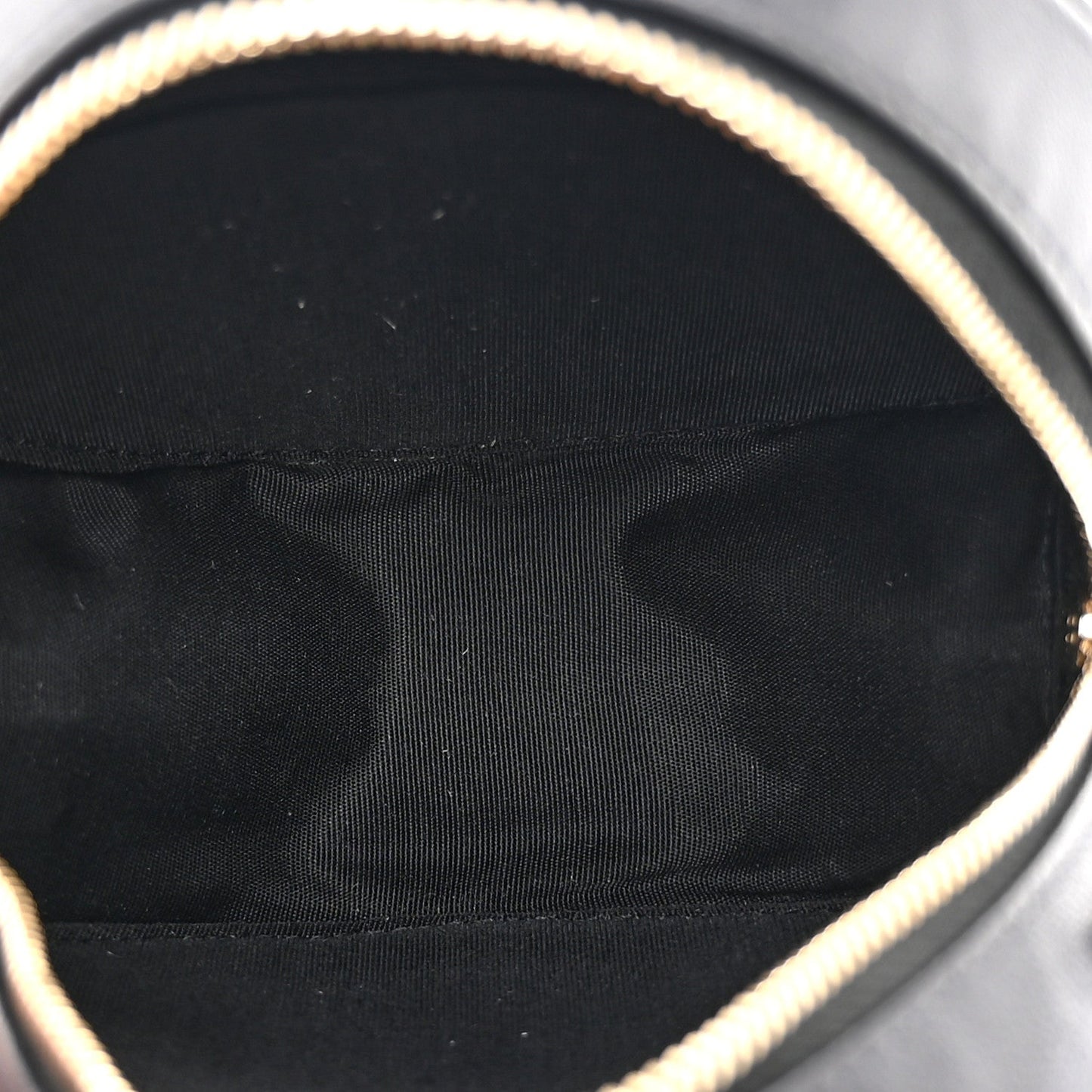 Goatskin Quilted Chanel 19 Round Clutch With Chain Black Black