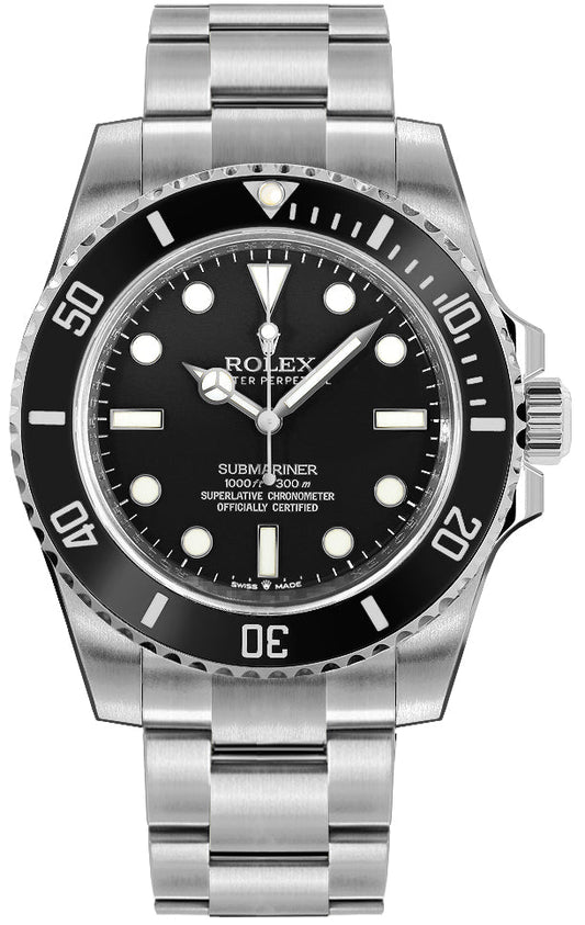 Rolex Submariner Black Dial Stainless Steel Men's Watch 124060-0001