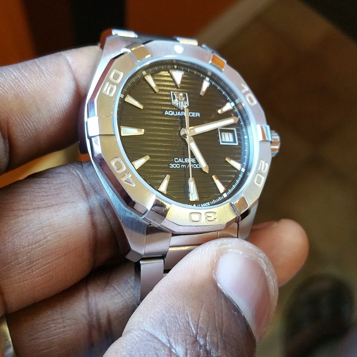 Tag Heuer Aquaracer Black Dial Watch for Men - WAY2110.BA0928