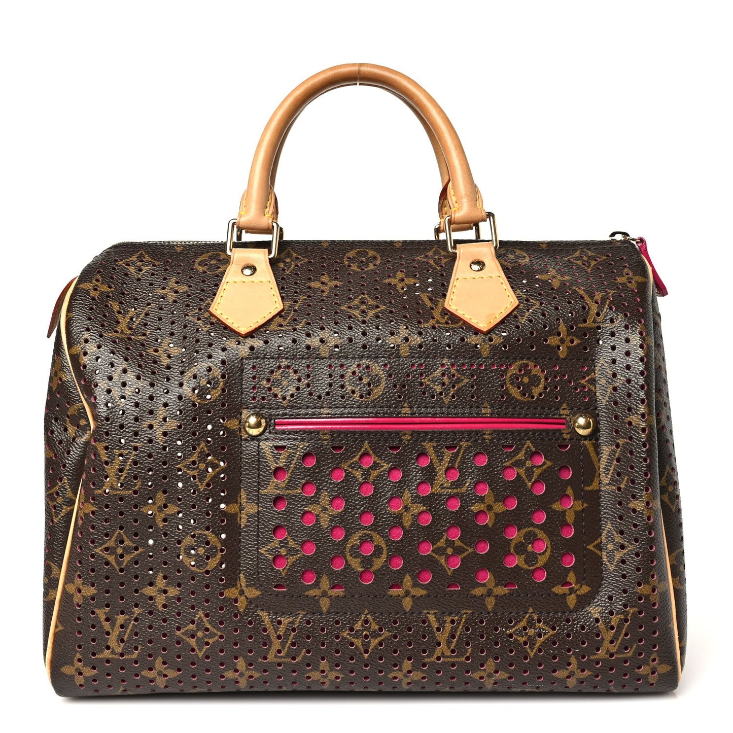 Monogram Perforated Speedy 30 Fuchsia