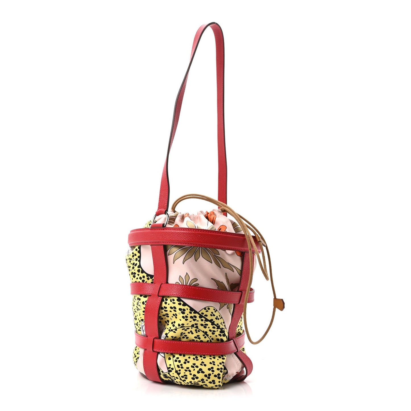 Epsom Silk Les Leopards Musardine Bag Rouge Casaque