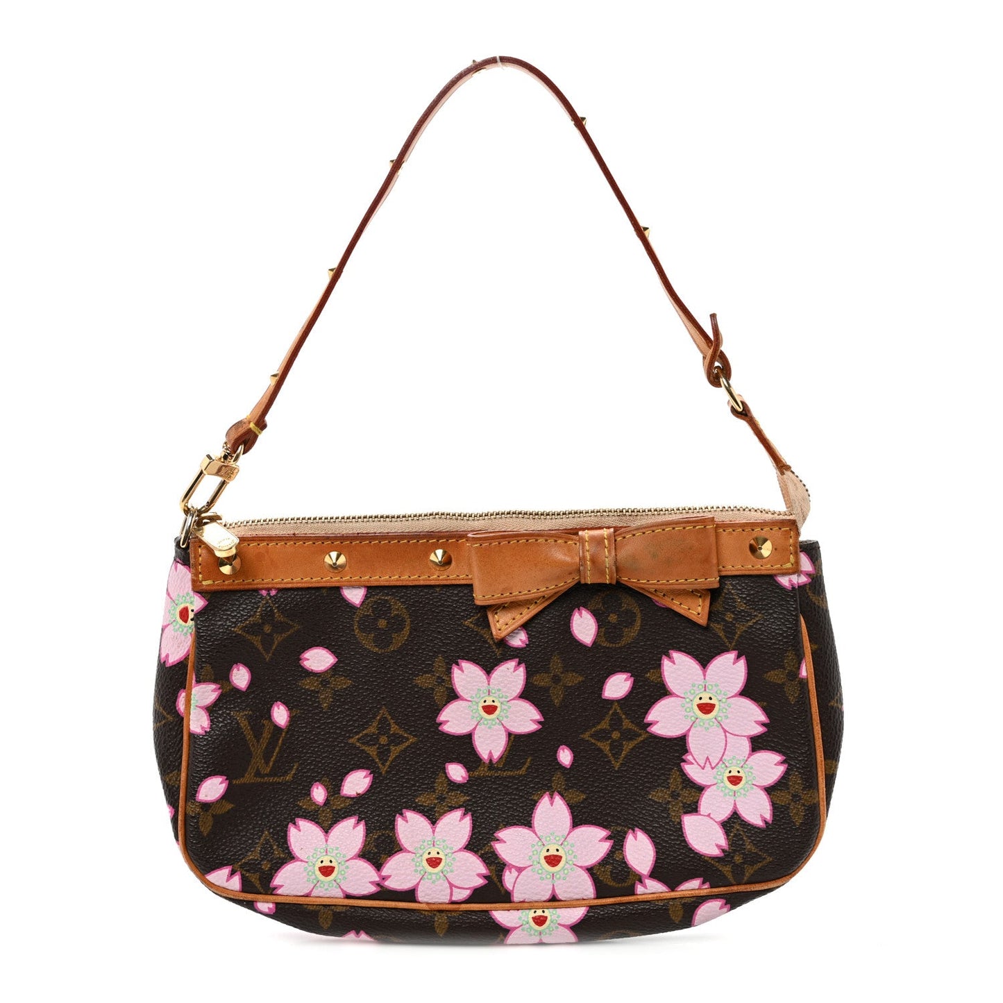 Monogram Cherry Blossom Pochette Accessories Brown