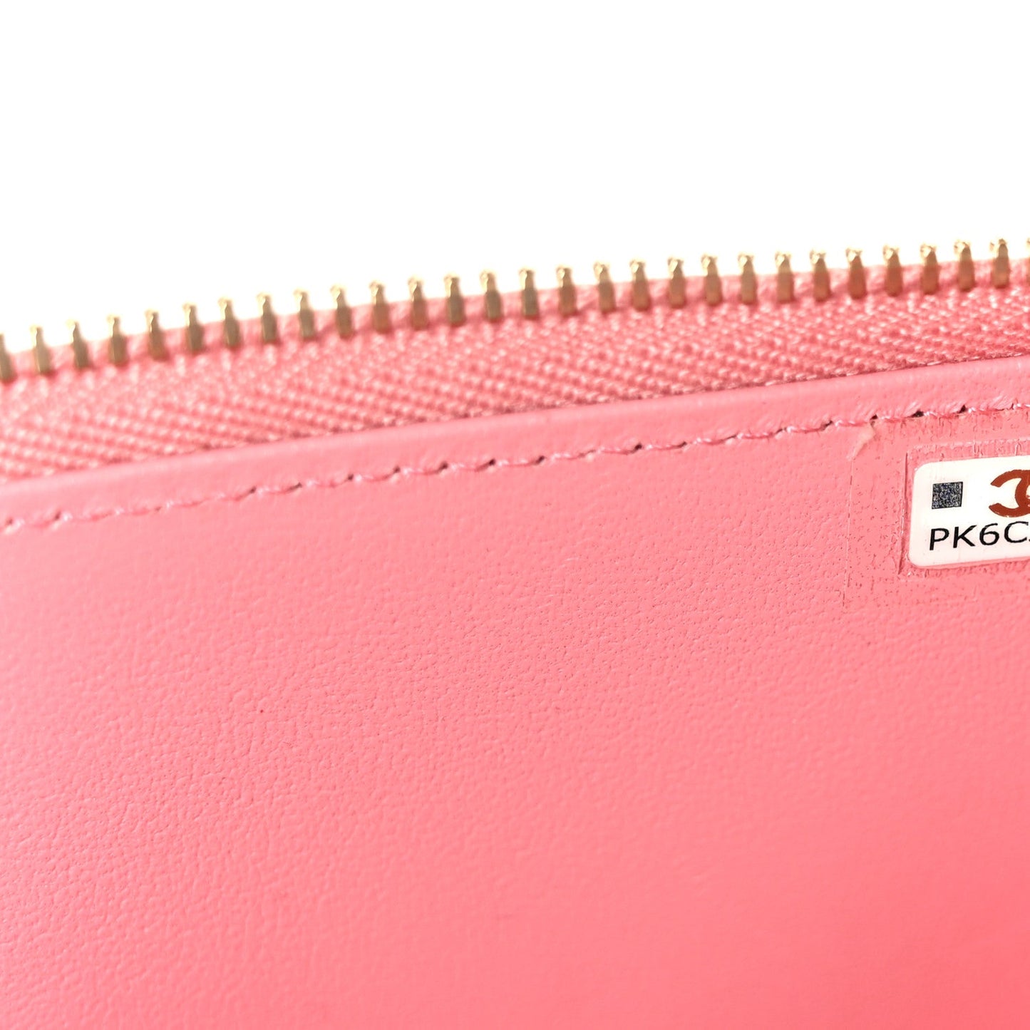 Lambskin Quilted Small Top Handle Vanity Case With Chain Pink