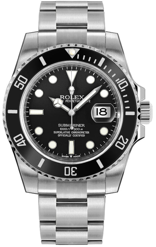 Rolex Submariner Date Black Dial Stainless Steel Men's Watch 126610LN-0001