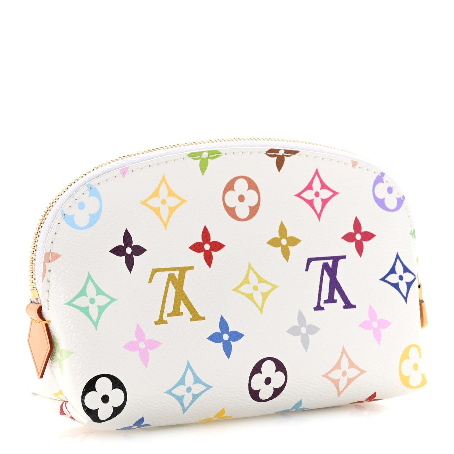 LV x TM Monogram Multicolor Cosmetic Pouch PM White