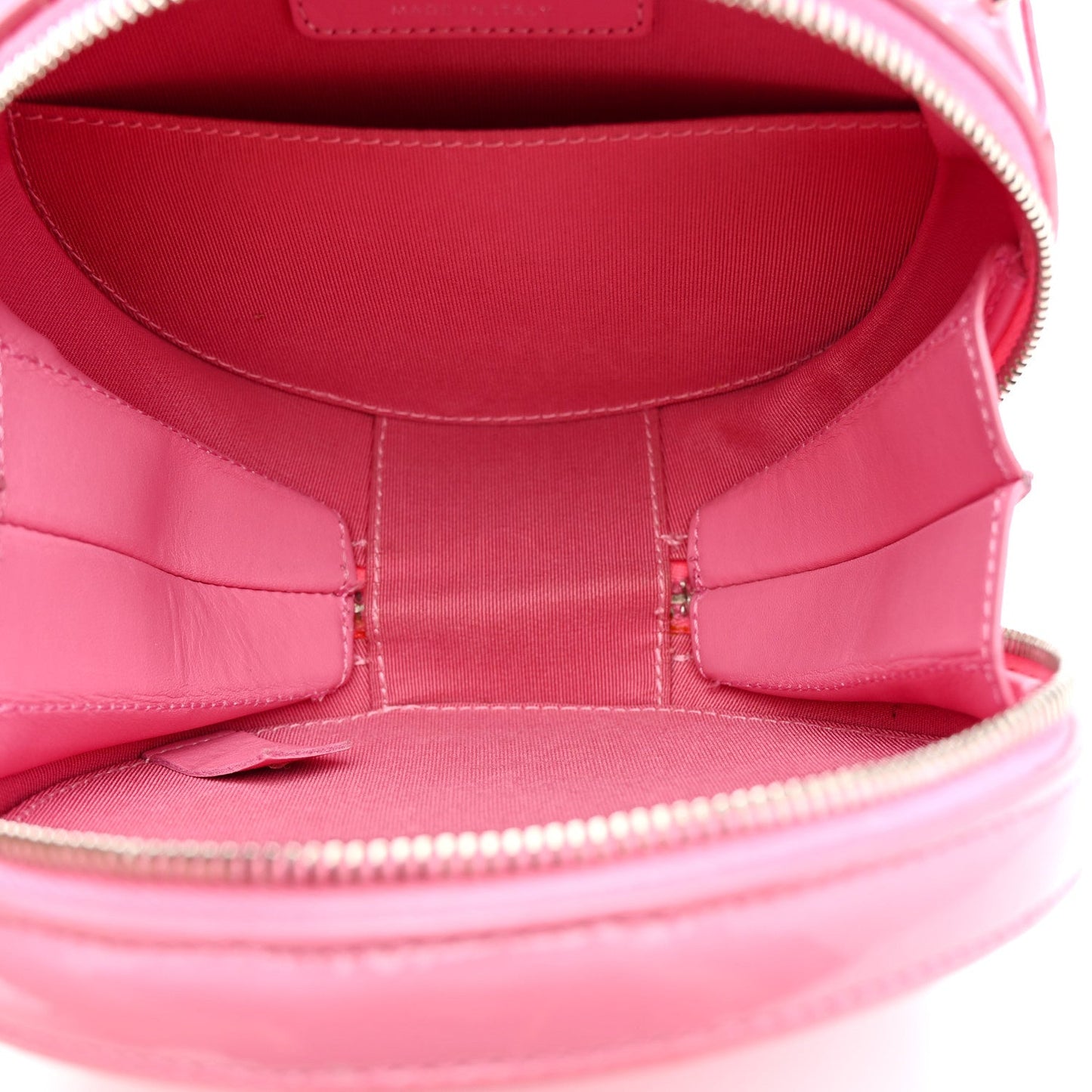 Patent Round As Earth Evening Bag Pink
