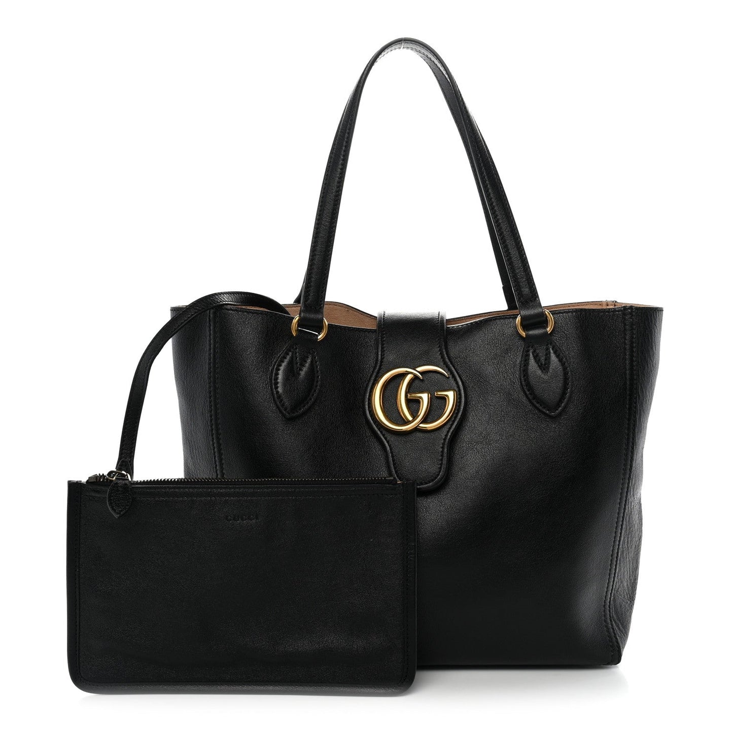 New Sakai Calfskin Lux Small Dahlia Tote Black