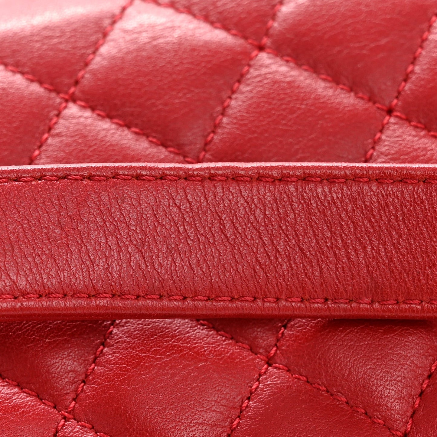 Calfskin Quilted New Medium Boy Flap Red