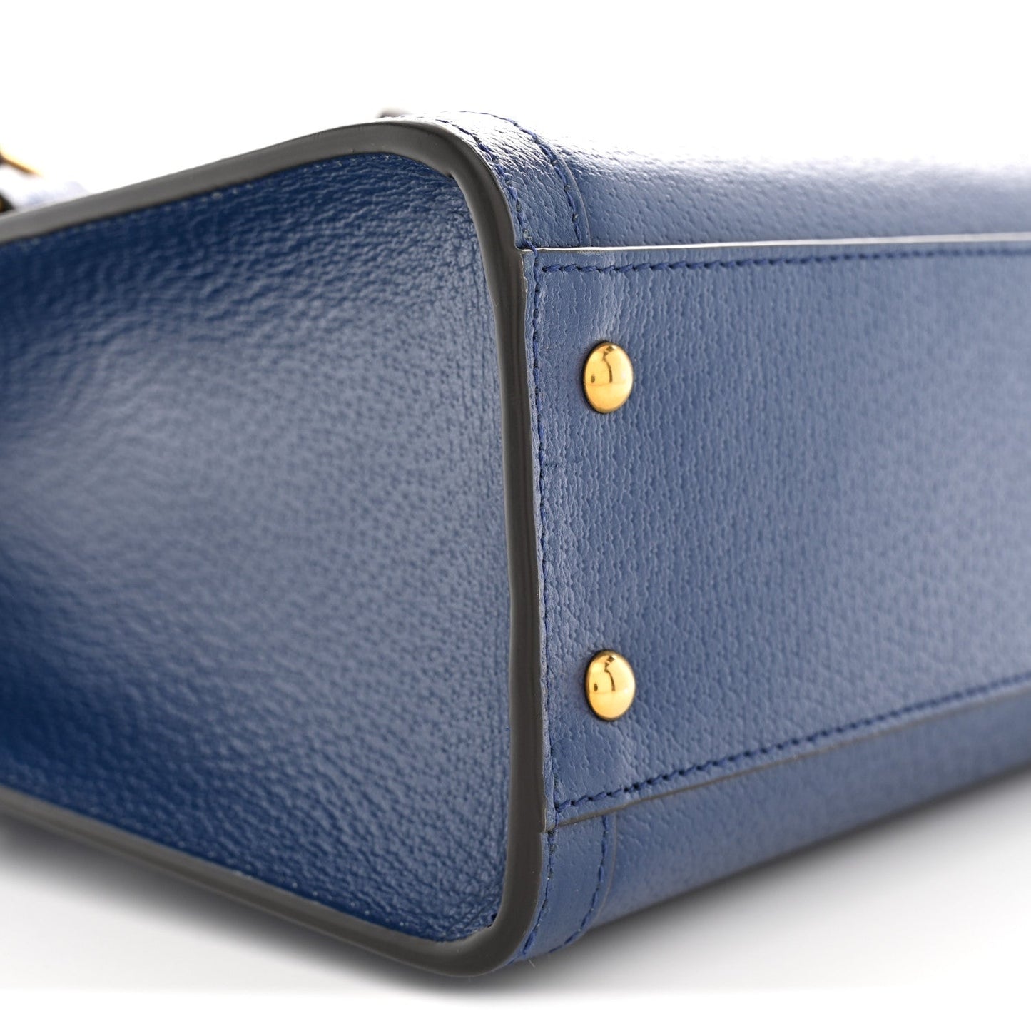 Textured Dollar Calfskin Web Small Diana Tote Bag Royal Crop