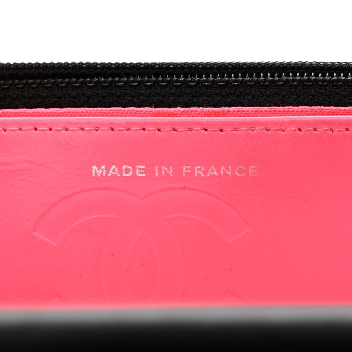 Calfskin Quilted Cambon Wallet on Chain WOC Black