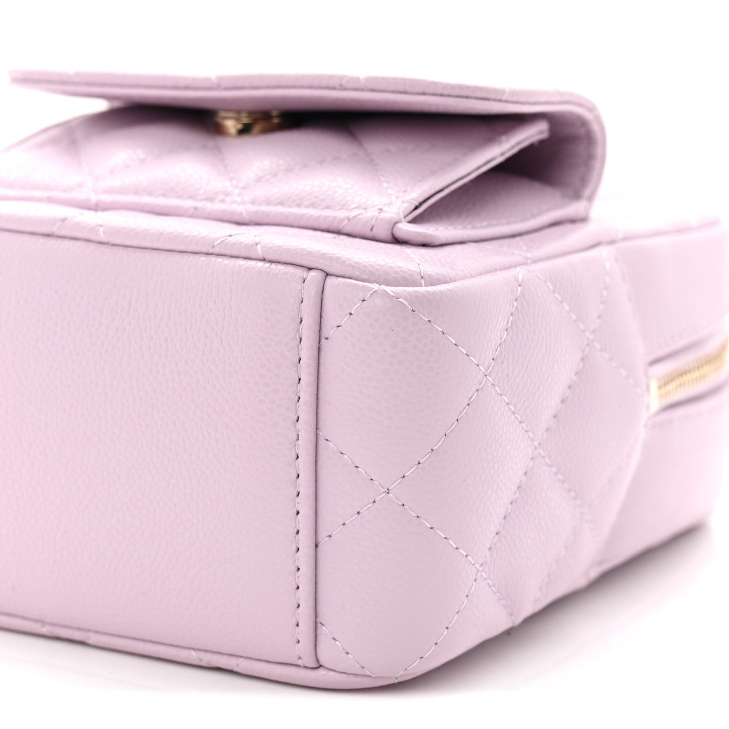 Caviar Quilted CC Mini Classic Backpack Light Purple